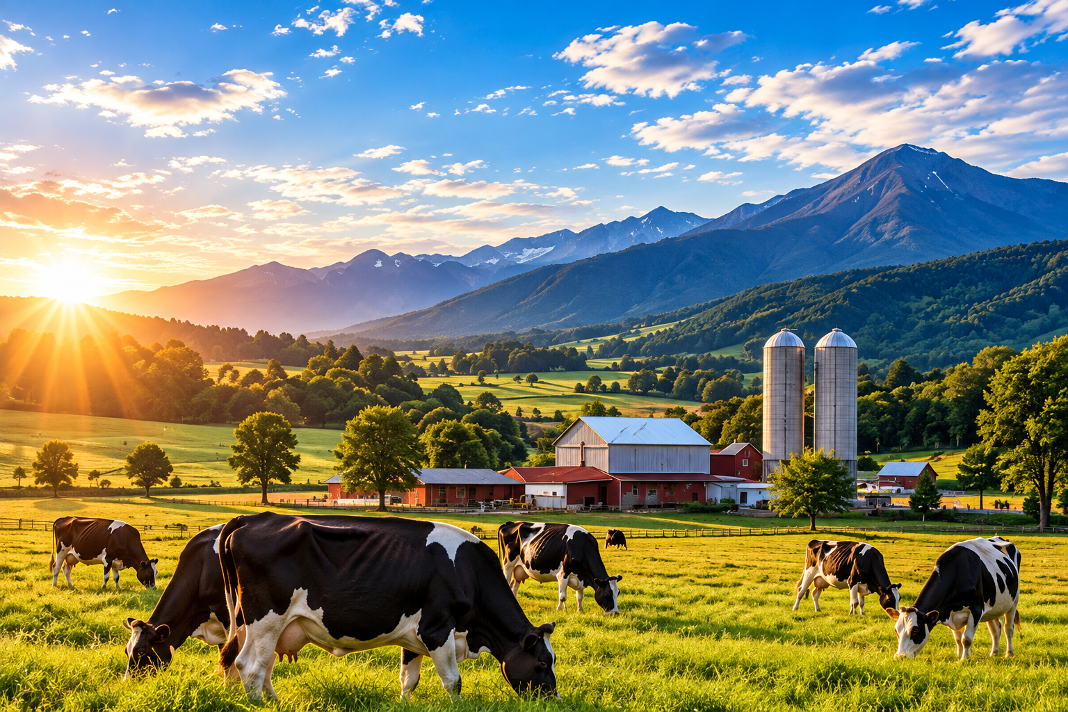 Dairy farm landscape